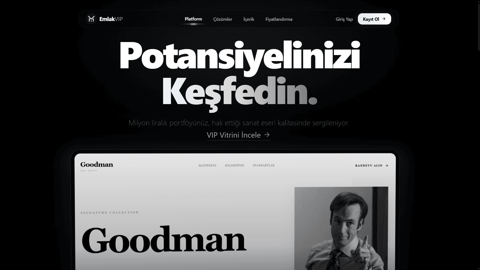 emlak arayüzü — kare 1