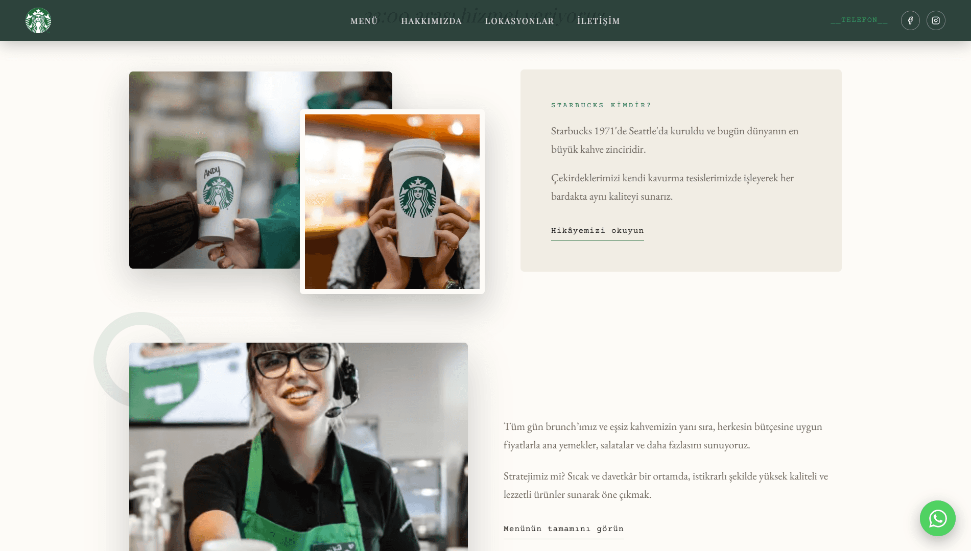 starbucks arayüzü — kare 2